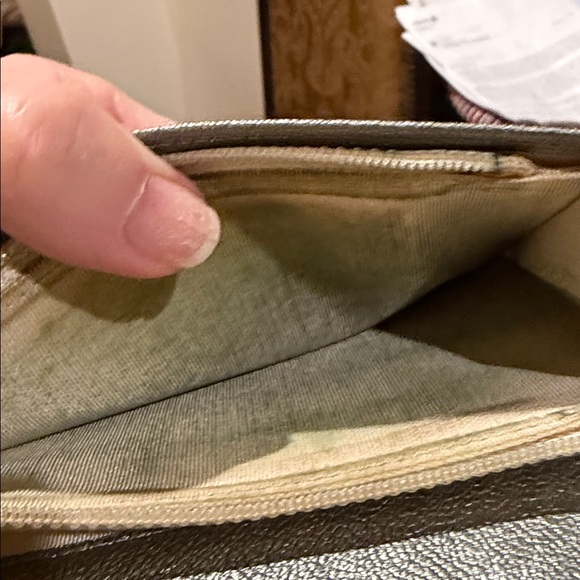 Gorgeous “Chanel” Gold And Silver Leather Wallet - Picture 6 of 14